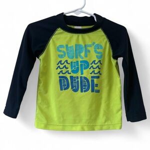 Long Sleeve Rash Guard Color Block Raglan Sleeve Oshkosh 18M Boy Summer GUC